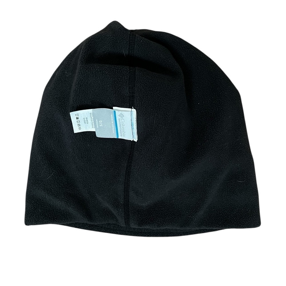 Columbia Black Gray Beanie Women’s One Size 100% Polyester Fleece Lined - Picture 5 of 5